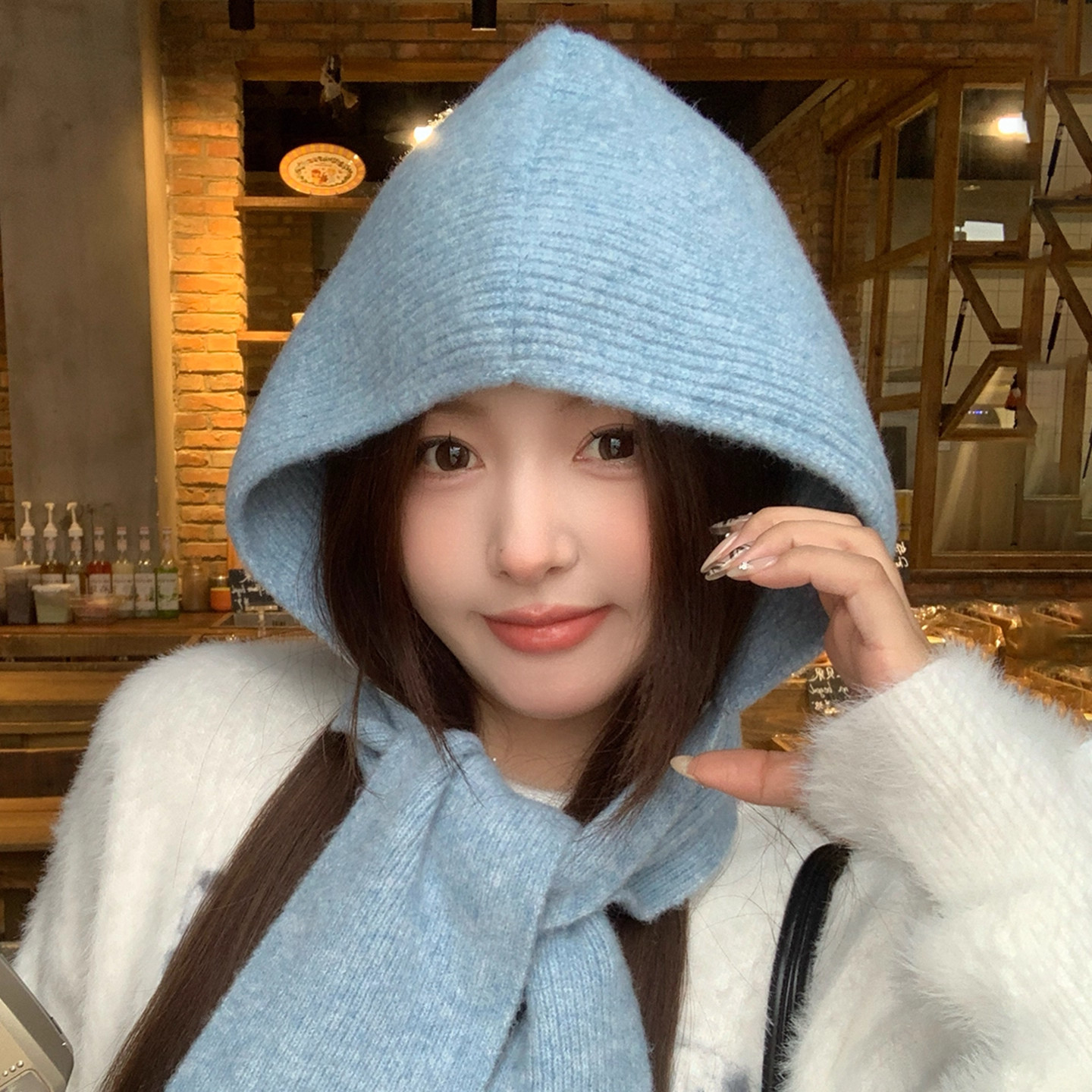 韩版纯色护耳围脖一体巴拉克拉法帽女秋冬季保暖护耳显脸小毛线帽,服饰配件/皮带/帽子/围巾,帽子,淘宝优惠券,粉丝福利购,淘宝优惠卷