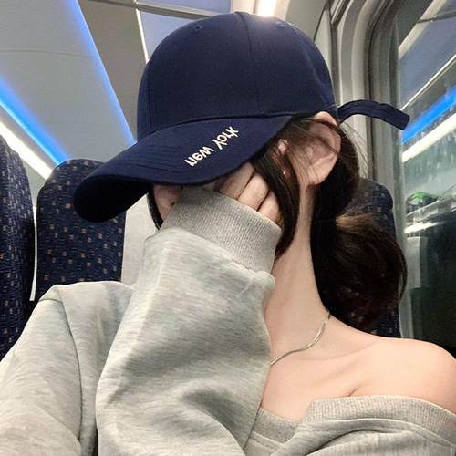 韩版字母刺绣防晒棒球帽女款