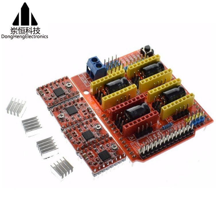 3D打印机 cnc shield v3 雕刻机扩展板+ A4988驱动器 送4个散热片