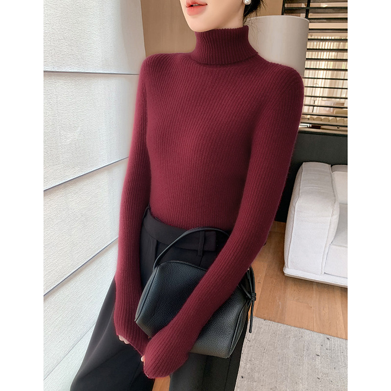极简高领山羊绒衫女秋冬保暖