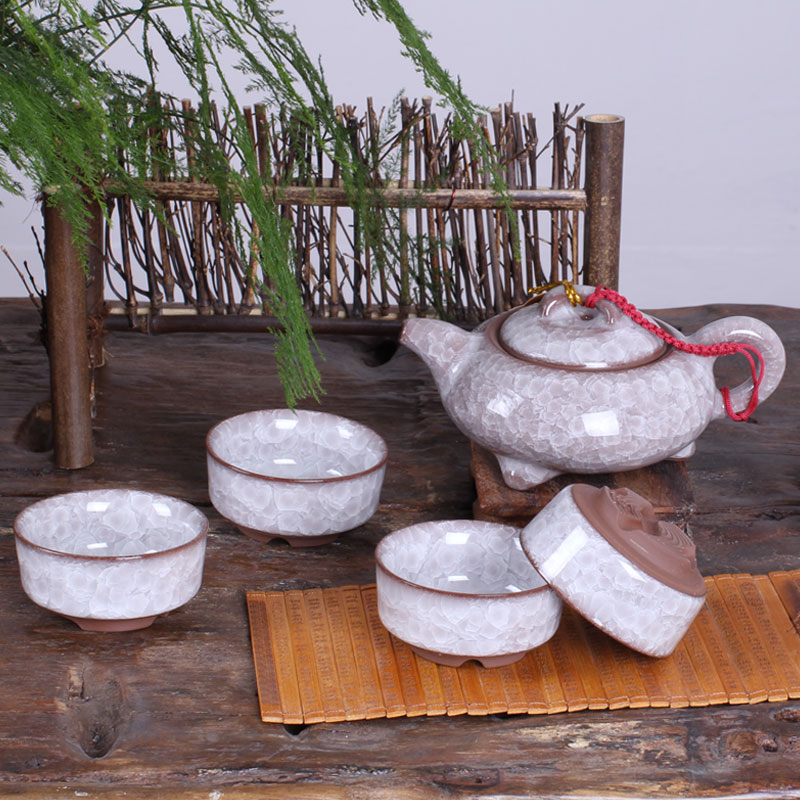 陶瓷七彩冰裂整套功夫茶具