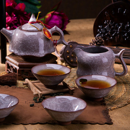陶瓷高档斗笠杯冰裂茶具