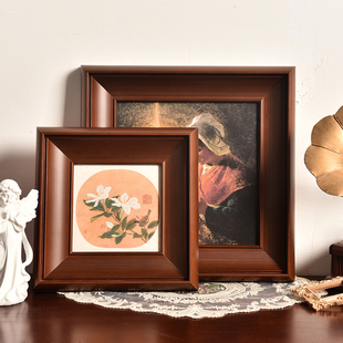 复古实木画框高级感法式中古风相框定制装裱欧式油画空外框架挂墙