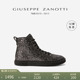 ZanottiGZ男士 Giuseppe blabber闪亮织物高帮运动鞋 礼物