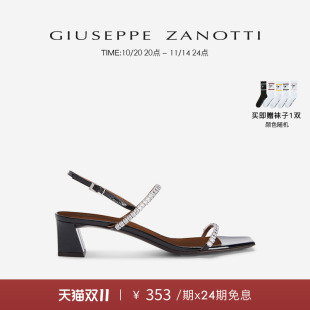 Giuseppe ZanottiGZ女士水钻低跟凉鞋