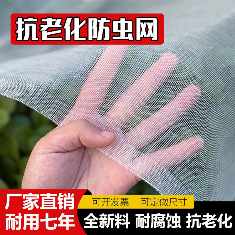 防虫网农用大棚菜园种菜蔬菜专用加厚尼龙纱网果树网罩种植尼龙网