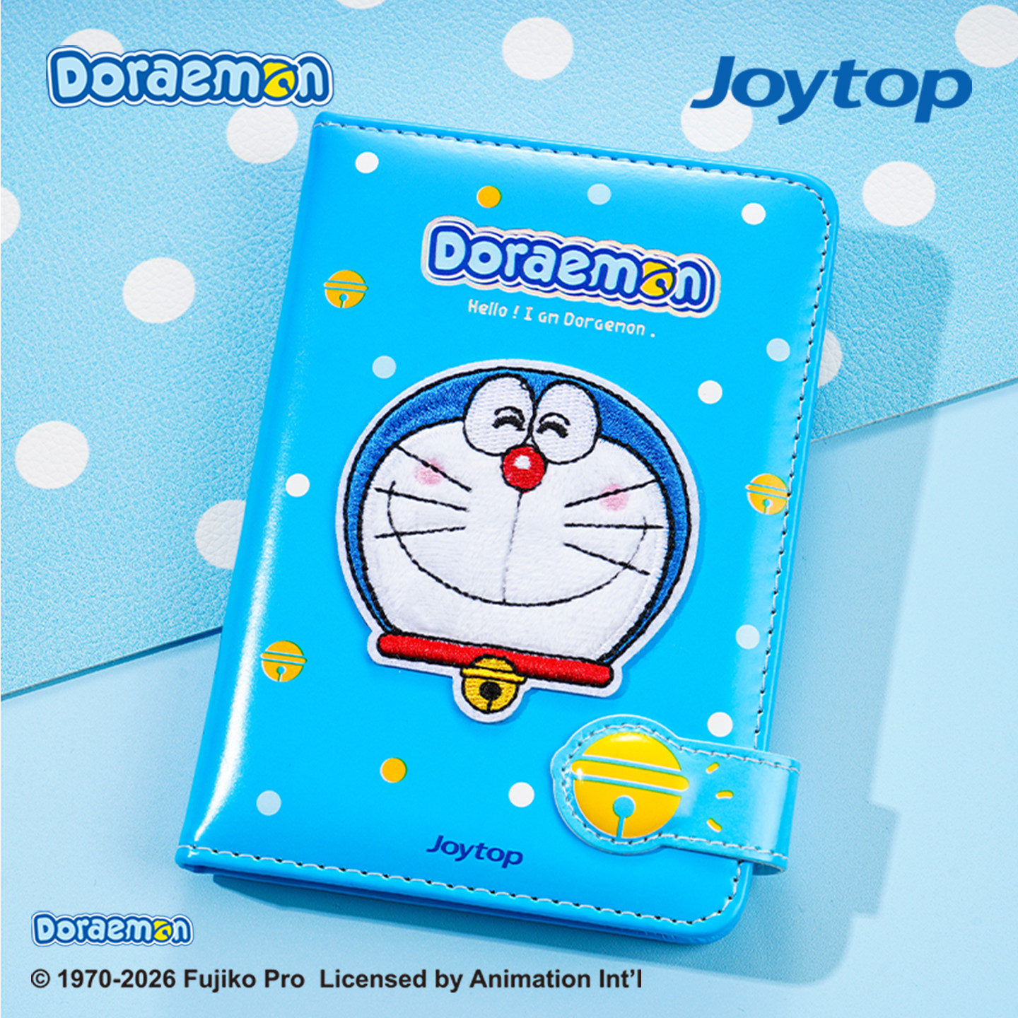 Joytop悦木哆啦A梦磁扣本 减压便携式笔记本手账本刺绣机器猫
