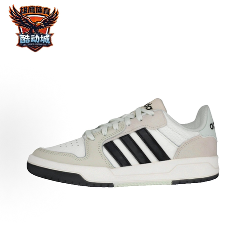 adidas ENTRAP 牛剖层革合成革低帮 板鞋 男女同款 白黑棕JI2546