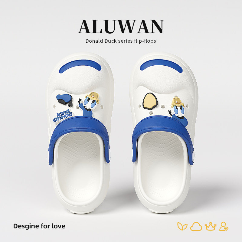 阿鲁丸男童洞洞鞋春夏新款室内家居厚底防滑迪士尼儿童凉拖鞋女童