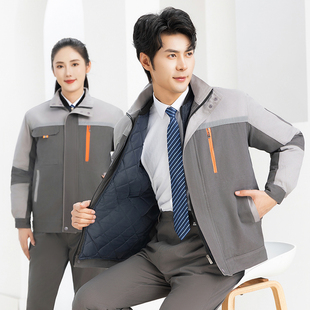 冬季工作服套装纯棉衣袄加厚保暖耐磨工人厂地上衣劳保服工装定制