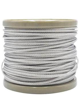 万尊304不锈钢包塑涂塑钢丝绳6mm*10m白色透明包胶