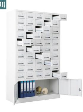 办公多斗铁皮柜带锁文件抽屉储物资料凭证柜95*36*165cmHG049