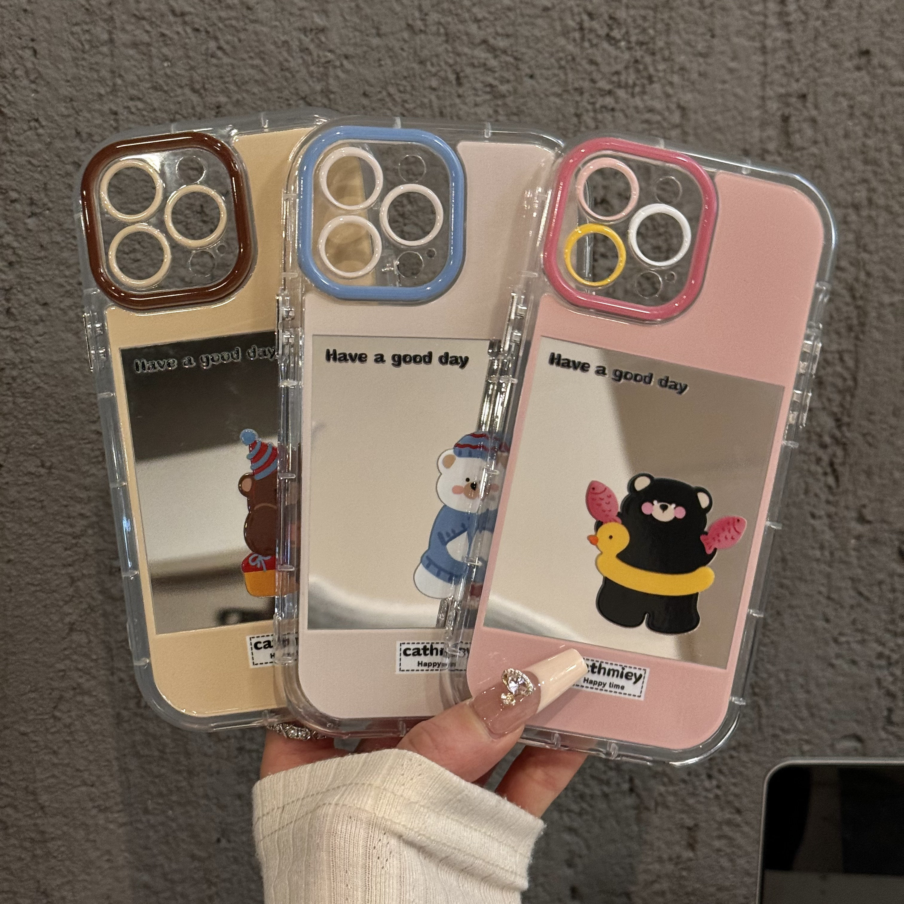 游泳圈小熊适用苹果16pro手机壳iphone15ins风小众创意小米vivo红米k70镜面奶油保护套30防摔华为mate70pro+,3C数码配件,手机保护套/壳,淘宝优惠券,粉丝福利购,淘宝优惠卷