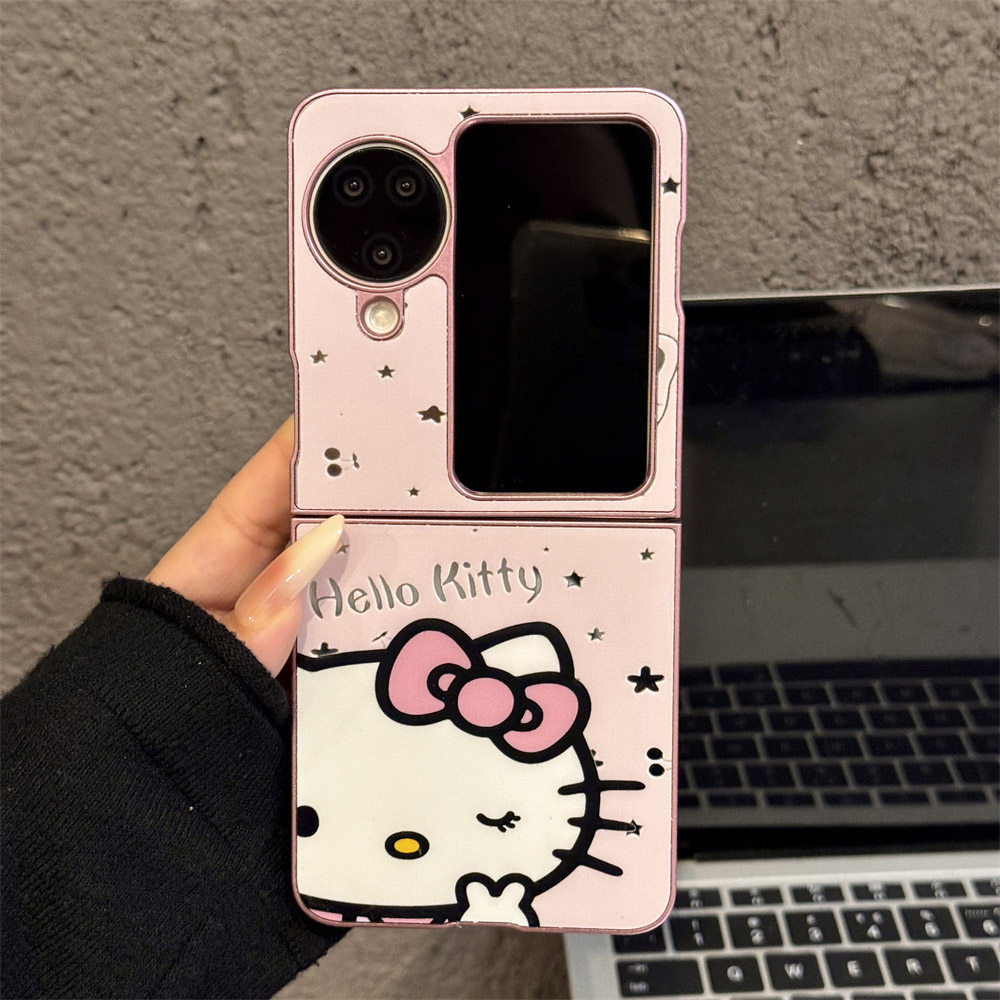 适用OPPOFINDN3FLIP金属镜面折叠手机壳find新款n3flip折叠屏保护套FINDN2FLIP超薄全包防摔wink凯蒂