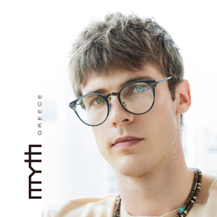 MYTH复古艺术时尚 圆框眼镜神秘花纹镜框全框胶金高级镜架MO2211