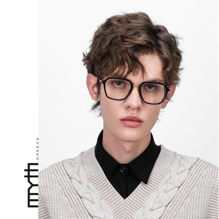 新款 超轻复古多边形板材全框近视眼镜钛合金眼镜框男女潮流MO2004