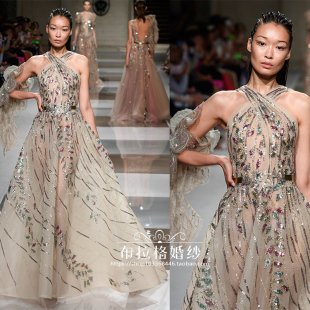 Ziad Nakad新款时尚吊脖时尚生日年会晚宴敬酒走红地毯舞台晚礼服