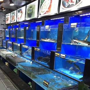 上海厂家承接鱼缸计制作工程酒设提免费HXC114供店海鲜池设计方案