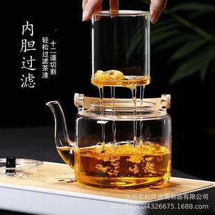炉厂家玻璃茶壶煮加厚玻璃蒸茶壶电黑顶珠提陶提煮茶壶家用耐高温