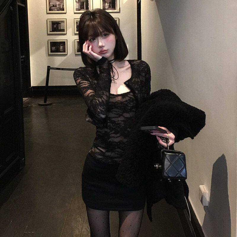 吊带背心+短款外套开衫套装