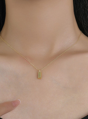 小金条项链2023年新款女简约百搭项链女高级设计感小众锁骨链女