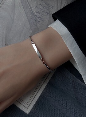 钛钢手链女ins小众设计韩版简约个性网红学生潮人盒子链闺蜜礼物