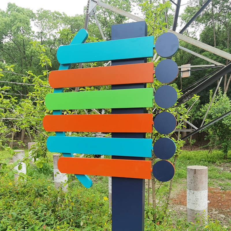 制作多向导视牌 小区方向标识牌分流指示牌万向导向牌