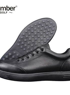 Number高尔夫球鞋男士纯色百搭户外运动SNM-617头层牛皮革球鞋