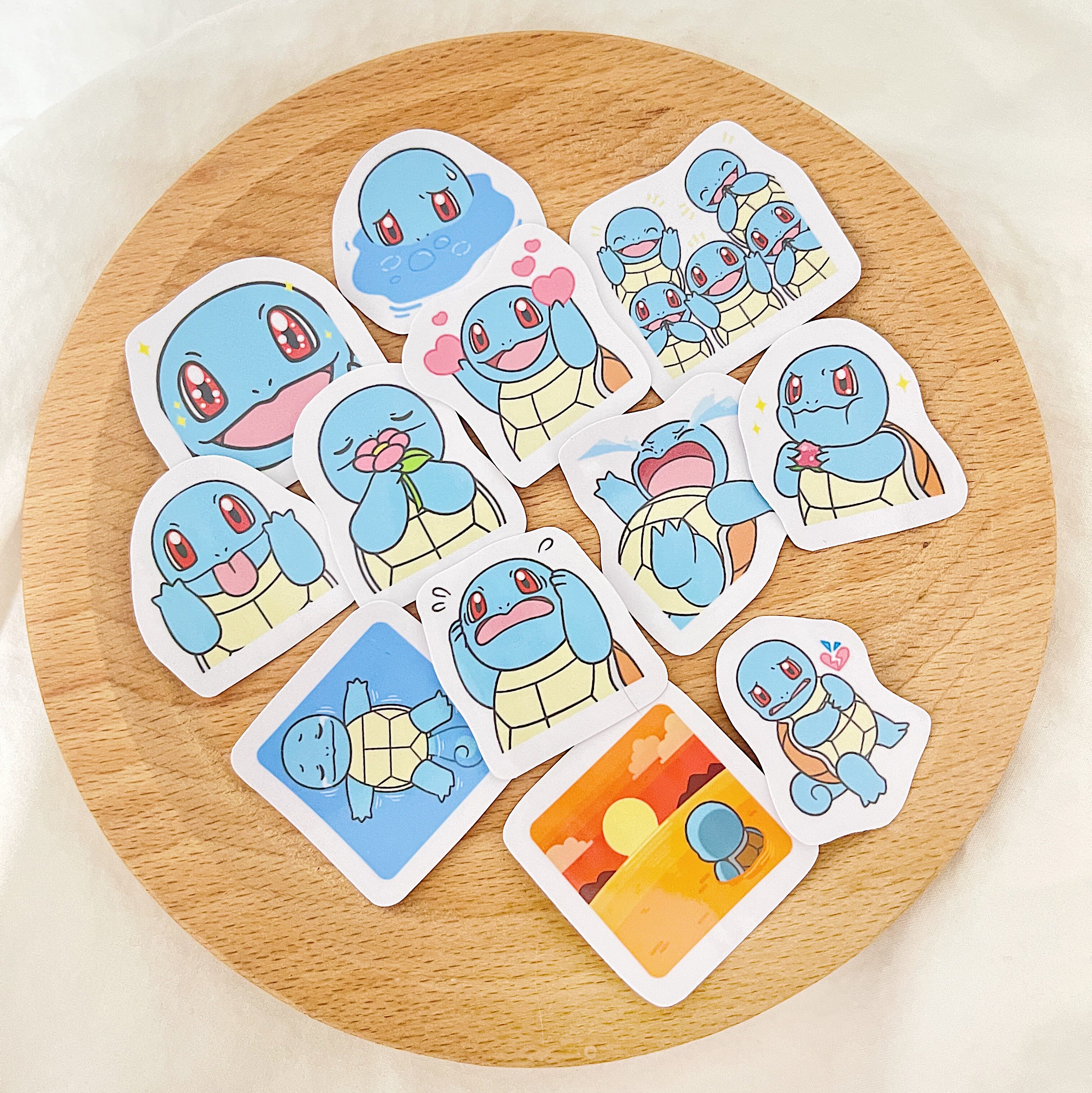 日本口袋妖怪宝可梦神奇宝贝pokemon杰尼龟 手帐电脑手机防水贴纸