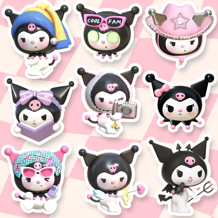 三丽鸥库洛米kuromi贴纸可爱3D立体卡通y2k防水手帐素材手机壳,文具电教/文化用品/商务用品,贴纸/立体贴纸,淘宝优惠券,粉丝福利购,淘宝优惠卷