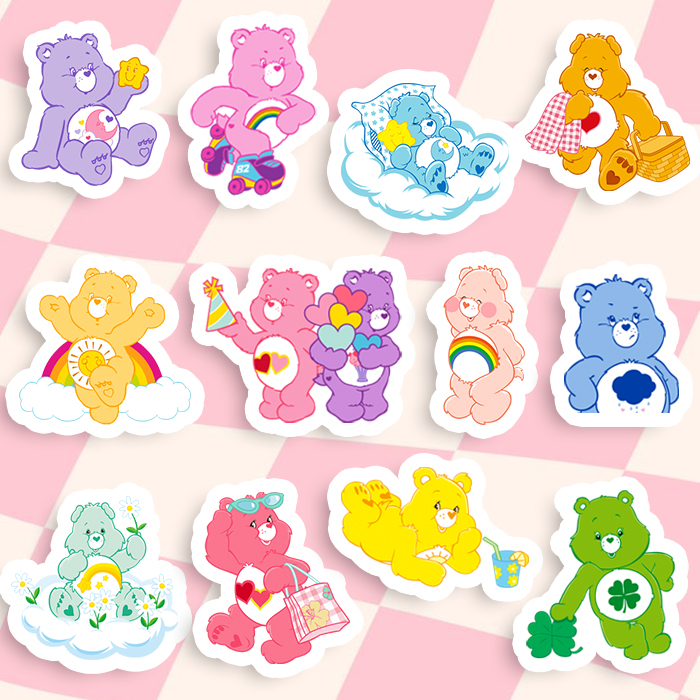 care bears爱心小熊彩虹熊毛绒玩具防水周边手机壳手账行李箱贴纸