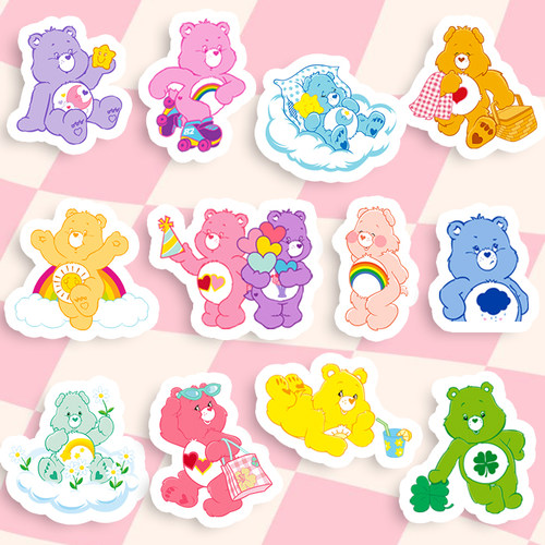 care bears爱心小熊彩虹熊毛绒玩具防水周边手机壳手账行李箱贴纸