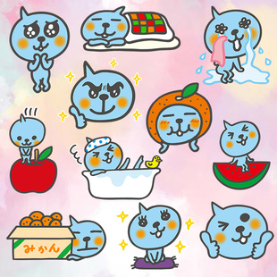 酷儿Qoo可爱少女风 手帐防水笔记本水杯手机壳电脑周边贴纸第二发