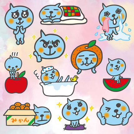 酷儿Qoo可爱少女风 手帐防水笔记本水杯手机壳电脑周边贴纸第二发