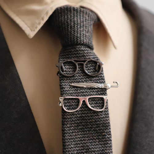 个性复古雨伞眼睛领带夹