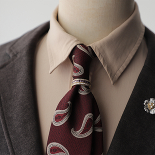 礼盒装 复古大花正装领带新郎伴郎宴会酒会男士职业商务8CM绅士风