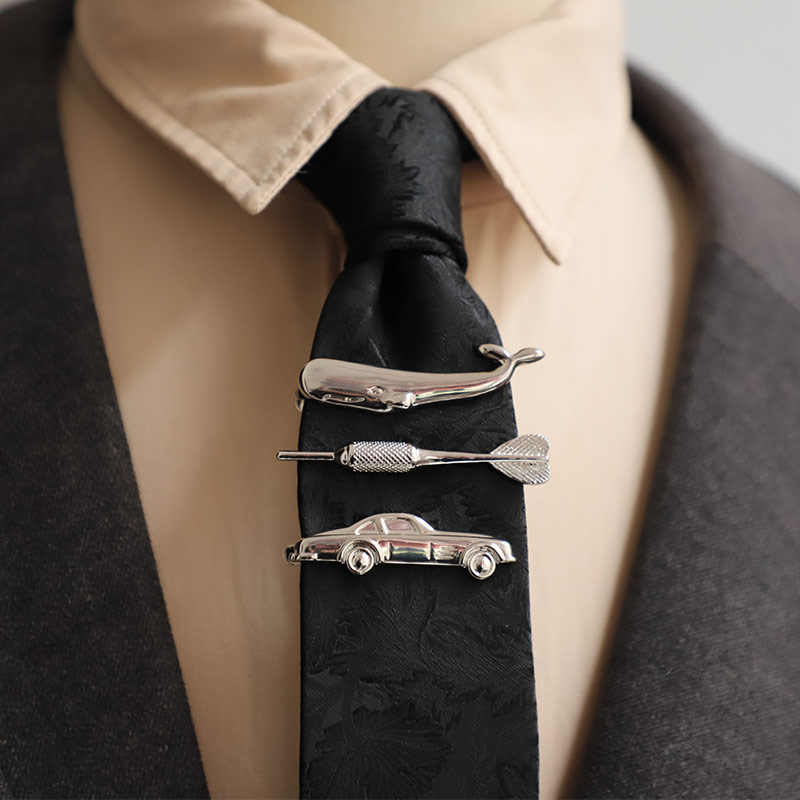 鲨鱼汽车领带夹百搭简约