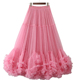 达奕创多层蛋糕跳舞网纱裙中长款 重工半身裙超级大摆蓬蓬裙纱纱裙