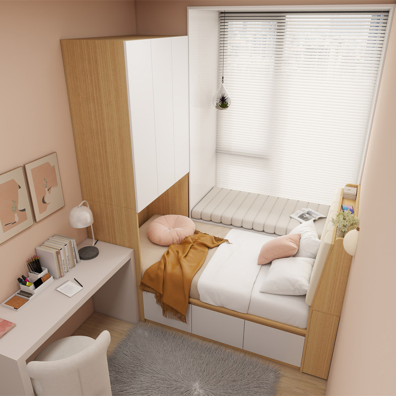 【香港包邮包安装】床柜一体储物儿童衣柜组合柜桶箱体床sky系列