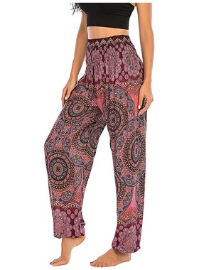 Casual Loose Harem Trousers Bohemian Vintage Beach Wear