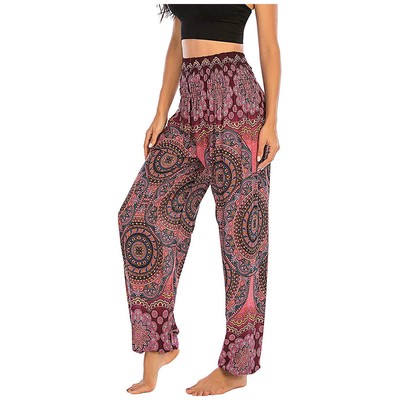 Casual Loose Harem Trousers Bohemian Vintage Beach Wear