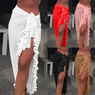 femenina playa Chiffon falda Bikini Wrap 2020cubierta