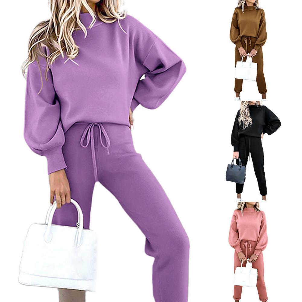 Plush Warm Tracksuit Outfit Long Sleeve Blouse Top Pants 女装/女士精品 连体衣/裤 原图主图