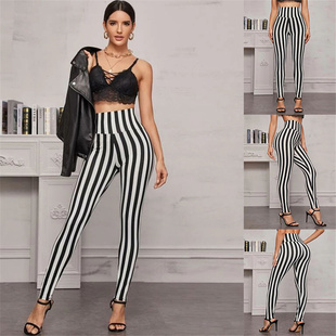 高腰健身裤 yoga 女运动瑜伽裤 print pants Zebra 斑马纹提臀紧身裤