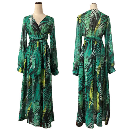 y Evening Summer Beach Sundress Green Purple Plus Size S-3XL