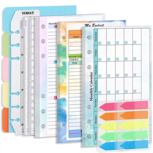 A6 Loose Leaf Notebook Refill Spiral Binder Inner Page Budge