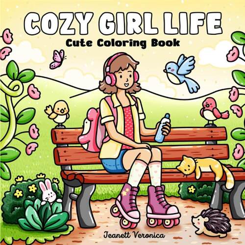 Cozy girl life 新款绘本热销绘本亚马逊卡通涂色本coloring book