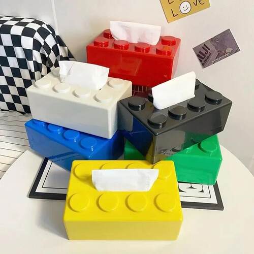 Creative Building Blocks with Spring Tissue Box Wall-mounted