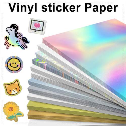 10 Sheets Printable Vinyl Sticker Paper Waterproof A4 Transp