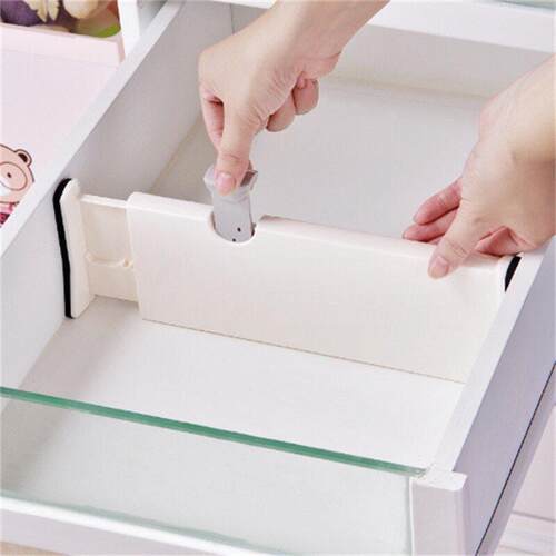 T Drawer Divider Adjustable Home Organization Dividers White